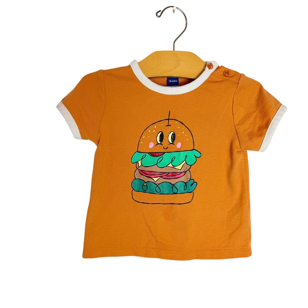 Old Navy Toddler Boys Hamburger Graphic Ringer T-Shirt